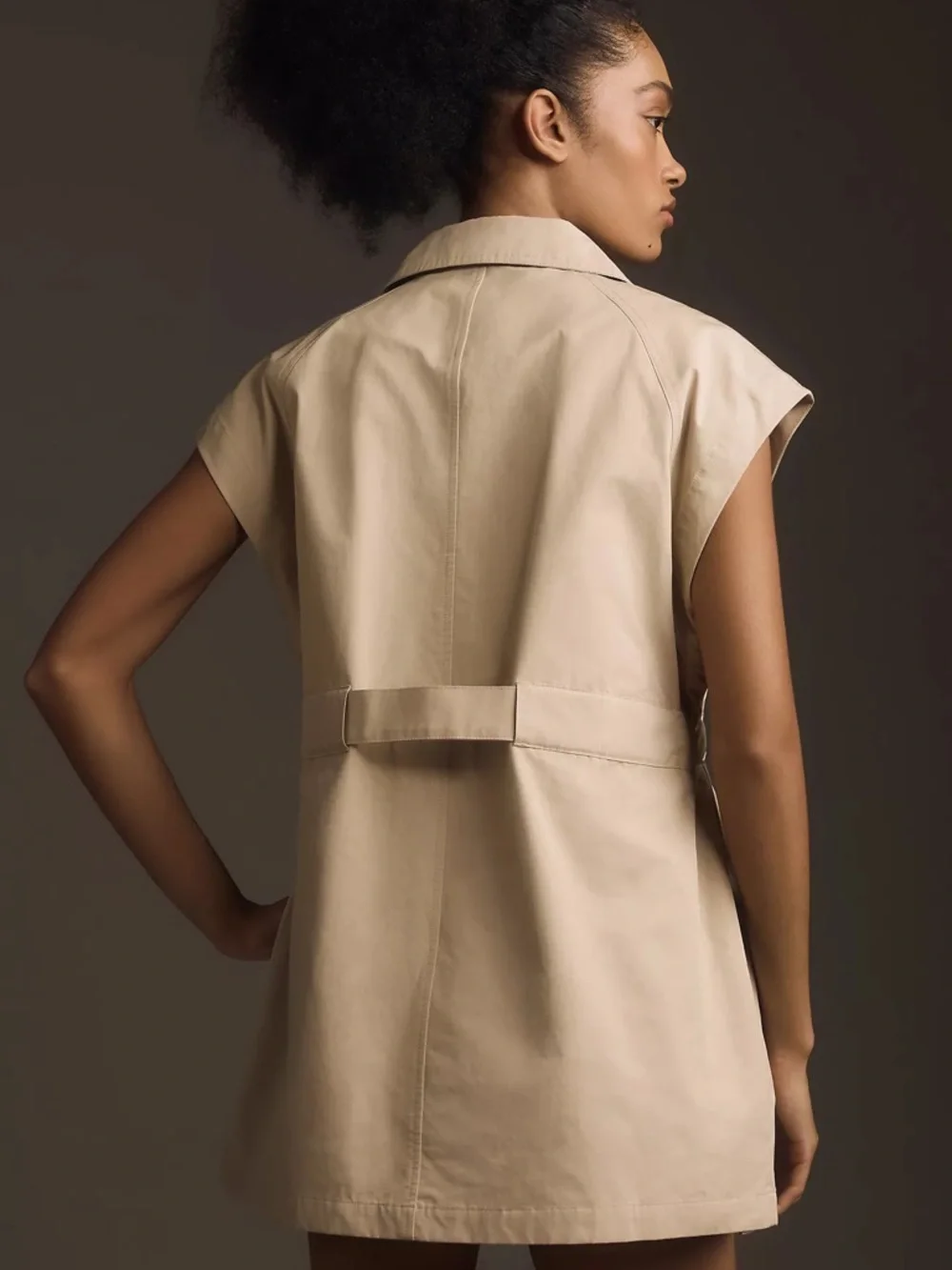 Anthropologie Sleeveless Beige Utility Vest - Picture 2 of 5